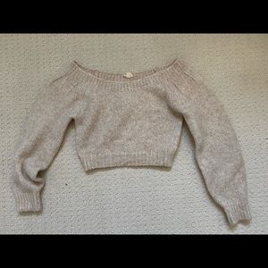 Garage off-shoulder sweater